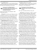 Cover page: Development of a Multidisciplinary Curriculum for Education af Trauma Teams During Weekly Emergency Medicine Residency Conference