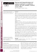 Cover page: Regional and temporal patterns of natural recruitment in a California endemic oak and a possible ‘research reserve effect’