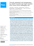 Cover page: Towards optimized viral metagenomes for double-stranded and single-stranded DNA viruses from challenging soils