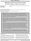 Cover page: Randomized Trial of a Novel ACLS Teaching Tool: Does it Improve Student Performance?