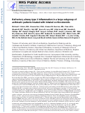 Cover page: Refractory airway type 2 inflammation in a large subgroup of asthmatic patients treated with inhaled corticosteroids