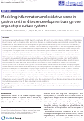 Cover page: Modeling inflammation and oxidative stress in gastrointestinal disease development using novel organotypic culture systems