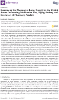 Cover page: Examining the Pharmacist Labor Supply in the United States: Increasing Medication Use, Aging Society, and Evolution of Pharmacy Practice
