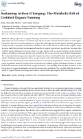Cover page: Sustaining without Changing: The Metabolic Rift of Certified Organic Farming