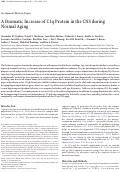 Cover page: A Dramatic Increase of C1q Protein in the CNS during Normal Aging
