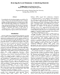 Cover page: Detecting the Local Maximum: A Satisficing Heuristic