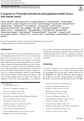 Cover page: A response to “Personalised medicine and population health: breast and ovarian cancer”