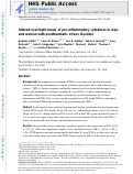 Cover page: Altered overnight levels of pro-inflammatory cytokines in men and women with posttraumatic stress disorder