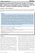 Cover page: Multifractal Detrended Fluctuation Analysis of Human EEG: Preliminary Investigation and Comparison with the Wavelet Transform Modulus Maxima Technique