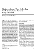 Cover page: Monitoring freeze—thaw cycles along North—South Alaskan transects using ERS-1 SAR