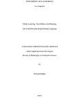 Cover page: Utility Learning, Non-Markovian Planning, and Task-Oriented Programming Language