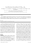 Cover page: Local structure around Sn in CeCoIn5-xSnx