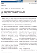 Cover page: How Cross-Examination on Subjectivity and Bias Affects Jurors' Evaluations of Forensic Science Evidence.