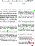 Cover page: Decentralizing Custodial Wallets with MFKDF