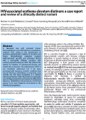 Cover page: HIV-associated erythema elevatum diutinum: a case report and review of a clinically distinct variant