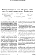 Cover page: Hunting Data Rogues at Scale: Data Quality Control for Observational Data in Research Infrastructures