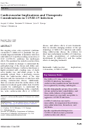 Cover page: Cardiovascular Implications and Therapeutic Considerations in COVID-19 Infection