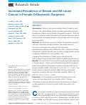 Cover page: Increased Prevalence of Breast and All-cause Cancer in Female Orthopaedic Surgeons