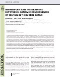 Cover page: NEUROSPORA AND THE DEAD‐END HYPOTHESIS: GENOMIC CONSEQUENCES OF SELFING IN THE MODEL GENUS