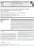 Cover page: Problem drinking as intentional risky behavior: Examining the association between state health insurance coverage and excessive alcohol consumption.