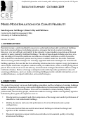 Cover page: Mixed-mode simulations for climate feasibility