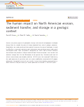 Cover page: The human impact on North American erosion, sediment transfer, and storage in a geologic context