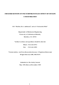 Cover page: SMOLDER IGNITION OF POLYURETHANE FOAM: EFFECT OF OXYGEN CONCENTRATION