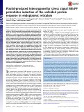 Cover page: Plastid-produced interorgannellar stress signal MEcPP potentiates induction of the unfolded protein response in endoplasmic reticulum