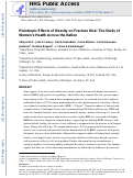 Cover page: Pleiotropic Effects of Obesity on Fracture Risk: The Study of Women's Health Across the Nation