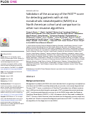 Cover page: Validation of the accuracy of the FAST™ score for detecting patients with at-risk nonalcoholic steatohepatitis (NASH) in a North American cohort and comparison to other non-invasive algorithms