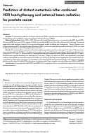 Cover page: Predictors of distant metastasis after combined HDR brachytherapy and external beam radiation for prostate cancer