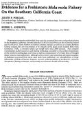 Cover page: Evidence for a Prehistoric <em>Mola mola</em> Fishery on the Southern California Coast