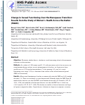 Cover page: Change in sexual functioning over the menopausal transition