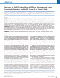 Cover page: Strategies to Build Trust and Recruit African American and Latino Community Residents for Health Research: A Cohort Study