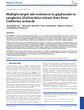 Cover page: Multiple target site resistance to glyphosate in junglerice (Echinochloa colona) lines from California orchards