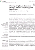 Cover page: Wnt Signaling Drives Correlated Changes in Facial Morphology and Brain Shape