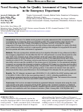 Cover page: Novel Scoring Scale for Quality Assessment of Lung Ultrasound in the Emergency Department