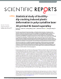 Cover page: Statistical study of ductility-dip cracking induced plastic deformation in polycrystalline laser 3D printed Ni-based superalloy