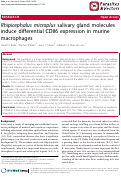 Cover page: Rhipicephalus microplus salivary gland molecules induce differential CD86 expression in murine macrophages