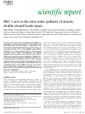 Cover page: BRC‐1 acts in the inter‐sister pathway of meiotic double‐strand break repair