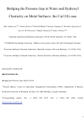 Cover page: Bridging the Pressure Gap in Water and Hydroxyl Chemistry on Metal Surfaces: the Cu(110) 
case