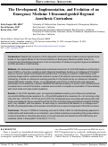 Cover page: The Development, Implementation, and Evolution of an Emergency Medicine Ultrasound-guided Regional Anesthesia Curriculum