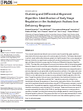 Cover page: Clustering and Differential Alignment Algorithm: Identification of Early Stage Regulators in the Arabidopsis thaliana Iron Deficiency Response