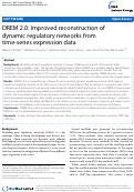 Cover page: DREM 2.0: Improved reconstruction of dynamic regulatory networks from time-series expression data