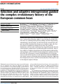 Cover page: Selection and adaptive introgression guided the complex evolutionary history of the European common bean