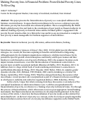 Cover page: Making Poverty Into A Financial Problem: From Global Poverty LinesTo Kiva.Org