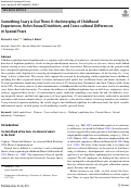 Cover page: Something scary is out there II: the interplay of &nbsp;&nbsp;&nbsp;&nbsp;&nbsp;&nbsp; childhood experiences, relict sexual dinichism, and cross‑cultural differences in spatial fears