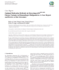 Cover page: Optimal Molecular Methods in Detecting p190BCR-ABL Fusion Variants in Hematologic Malignancies: A Case Report and Review of the Literature