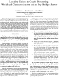 Cover page: Locality exists in graph processing: Workload characterization on an ivy bridge server