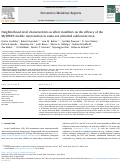 Cover page: Neighborhood-level characteristics as effect modifiers on the efficacy of the MyPEEPS mobile intervention in same-sex attracted adolescent men.